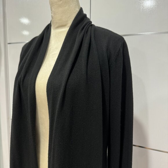 Milano Women's Black Open Front Cardigan, Size L - Picture 5 of 12